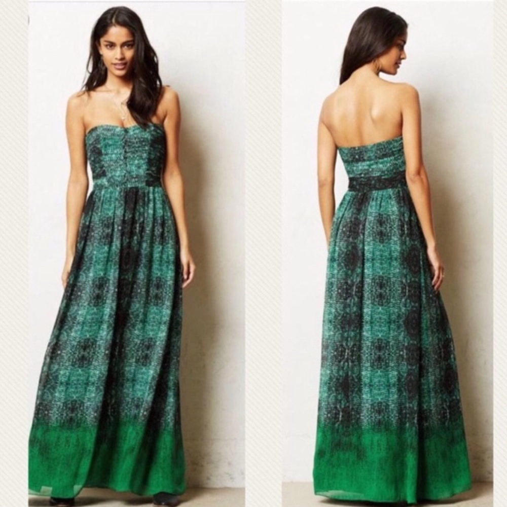 Moulinette Soeurs strapless maxi dress Anthropologie size 4